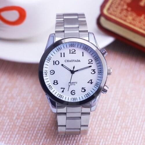 Famous Brand Chaoyada Women Men Couples Stainless Steel Quartz Wristwatches Gentleman Father Business Fashion Casual Watches