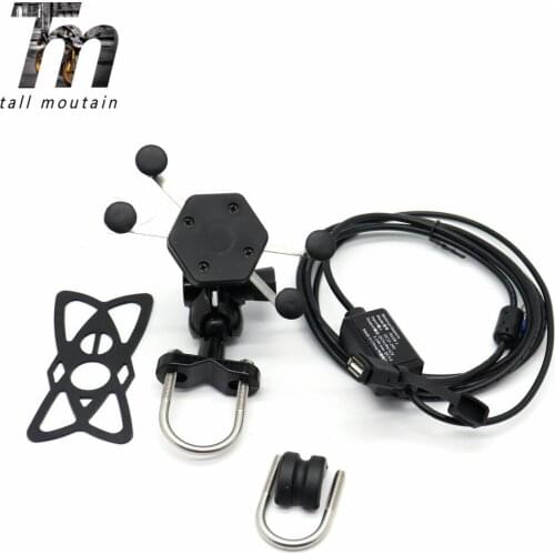 GPS Navigation Mobile Phone Mount Bracket X-Grip Holder Motorcycle Accessories Universal for 22mm 7/8" / 28mm 1 1/8" Handlebar