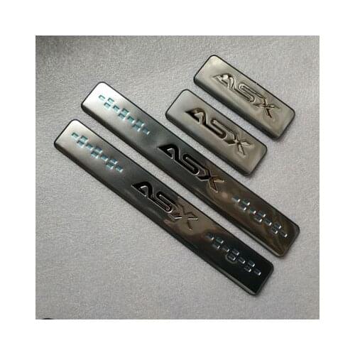 Stainless steel Car door cover inside and outside door sill plate for Mitsubishi ASX 2013-2018 Accessories