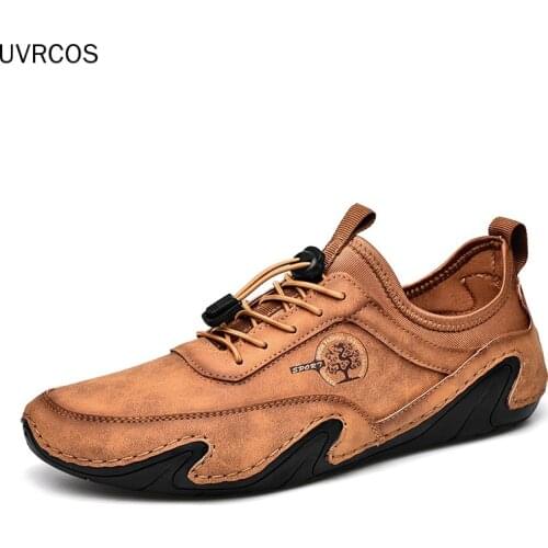 2021 New Mens Leather Shoes Luxury Brand Designer Business Loafers Moccasins Fashion Casual Non-Slip Driving Shoes Big Size Hot