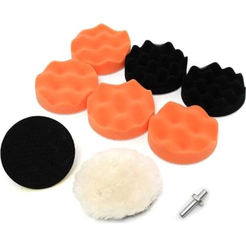 9 Pcs Polishing Buffing Pad Kit for Car Polisher Car Lacquered Finish Beauty Sponge Pad Auto Tools Autocar fine Detail Polishing