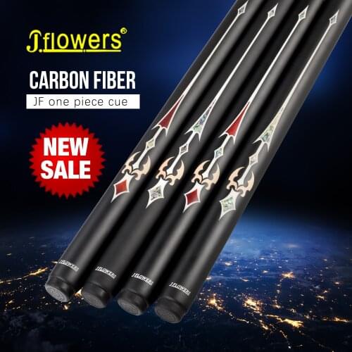 Original JF JFLOWERS One Piece Snooker Cue Carbon Fiber Cues 10-10.2mm Tip Carbon Energy Shaft Whole Cue Hand Inlay Snooker Cue