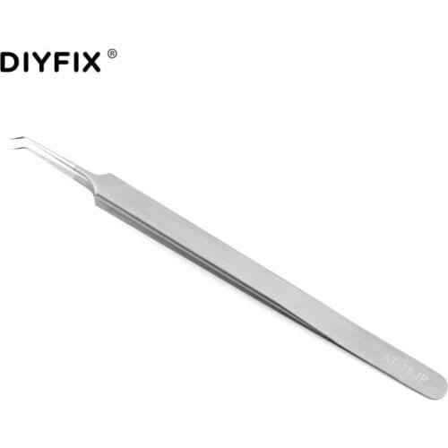 DIYFIX Ultra Precision Tweezers Ultra Thin Anti Static Clips Forceps For Jewelry Electronic Component Holding Repair Hand Tool