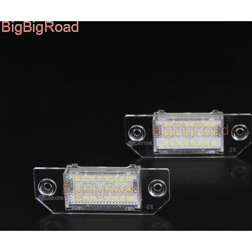 BigBigRoad Car License Plate Lights Number Frame Light For-Ford Sedan 2009~2014 C-Max MK 2003~2011 MK2 Hatchback 2004~2008