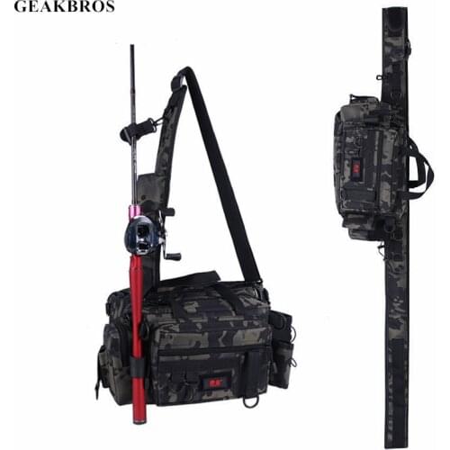 Portable Fishing Bag Fishing Tackle Backpack Bait Lure Storage Outdoor Sports Waist Pack Climbing Single Shoulder Crossbody Bag