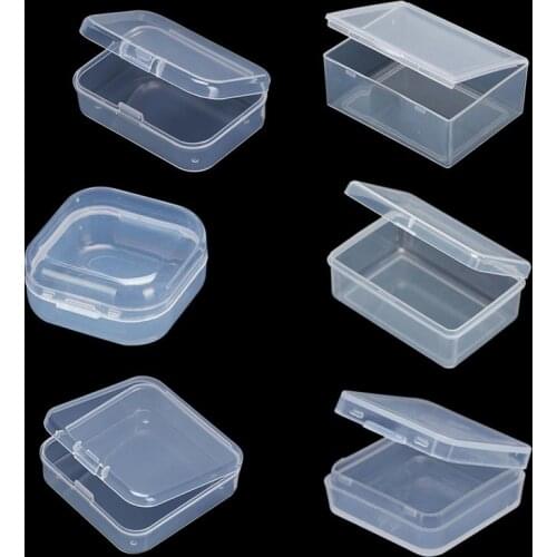 Many Sizes Transparent plastic box Storage Collections Item packaging box portable case Mini Case Clear Small Tools Box