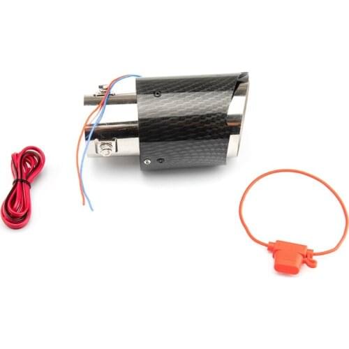 Universal Car LED Exhaust Pipe Modified Single Outlet Tail Throat Modification 964B