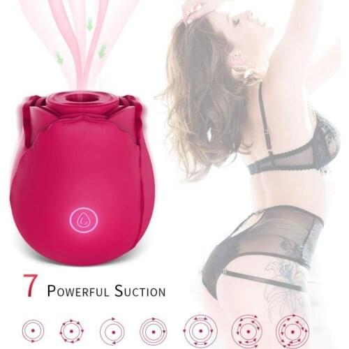 Vagina Sucking Vibrator Rose Shape Intimate Good Nipple Sucker Oral Licking Clitoris Stimulation Powerful Sex Toys for Women