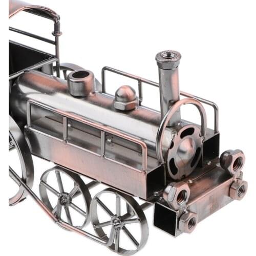 10.5 Inch Vintage Metal Old Locomotive Vehicle Model Artwork Gift Handicraft