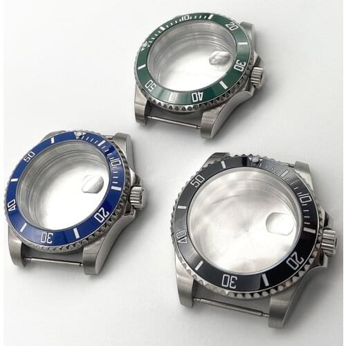 40MM Sapphire Mirror Watch Case for Miyota 8215 8205 8200 for Mingzhu 2813 3804 ETA 2836 2834 Watch Cases Movement Repair Part