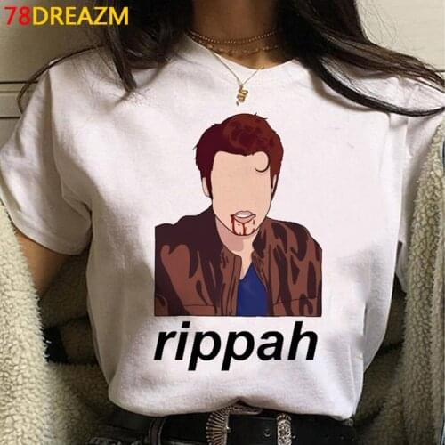 The Vampire Diaries t shirt female couple 2021 harajuku japanese summer top t-shirt couple clothes graphic tees women