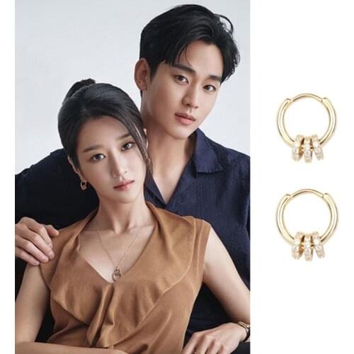2020 New Fashion Earrings For Women Golden Color Geometric Round Earrings For Party Wedding Gift Wholesale Ear Jewelry