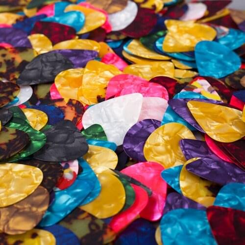 100 Pcs New Acoustic Picks Plectrum Celluloid Electric Smooth Guitar Pick Accessories 0.46mm 0.71mm 0.96mm