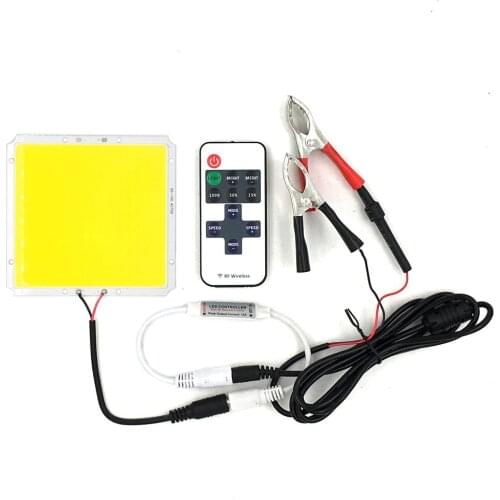 100x95mm Panel LED COB Lamp with Remote Control Dimmer 6000LM 12V 50W Lighting Board for Outdoor Light Car Bulb