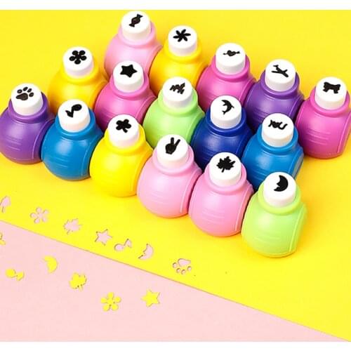 20/10/5PCS Hole Puncher Mini Scrapbooking Embossers For Kids Paper Cutter Punchers Arts Crafts Flower Moon Punch Embossing Tool