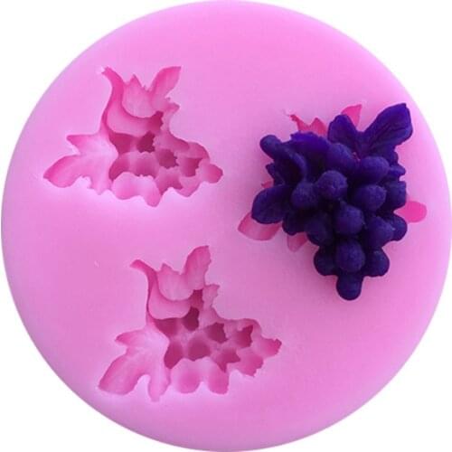 3pcs leaf grape bunch cake mold chocolate candy mold ice lattice mould 15-190