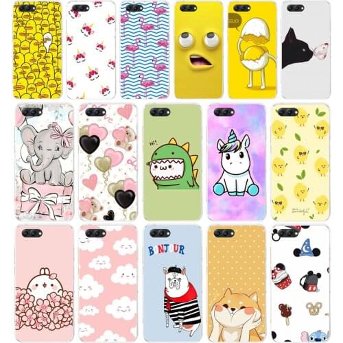 105AA Lovely animals Soft TPU Case Cover For Huawei Honor 10 10 Lite 20 20 PRO Lite