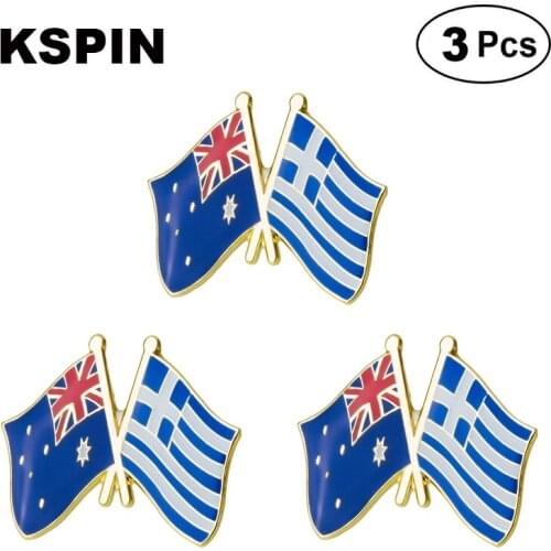 Australia Greece Frendship Lapel Pin Brooches Pins Flag badge Brooch Badges