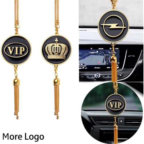 1pcs Car Accessories Car Rear View Mirror Metal Pendant Hanging Ornament imperial crown pattern For SEAT Subaru