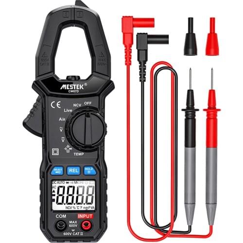 6000 Counts Digital Clamp Meter Multimeter NCV DC/AC Voltage Current Temperature Capacitance Resistance Frequency Diode Tester