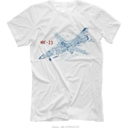 Mig-23 Aircraft New T-Shirt Russia Aircraft Height Flight Pilot 100% Cotton Short Sleeve O-Neck Tops Tee Hip Hop T Shirts