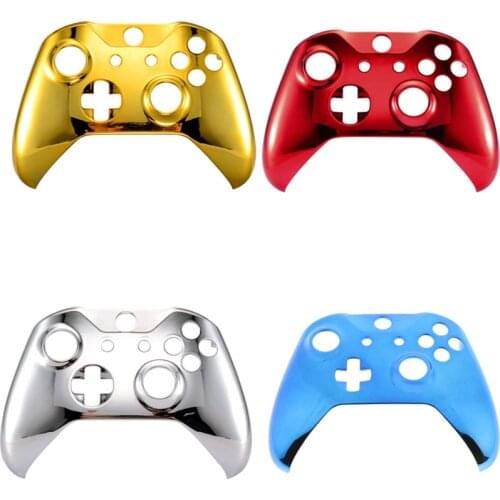 Chrome Front Housing Shell Case Cover Faceplate for Microsoft Xbox One S & Xbox One X Controller Replacement Repair Parts