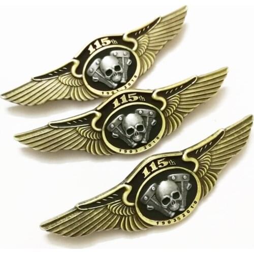 CUSTOM MOTOR SKULL WINGS PINS BROOCHES FOR BIKER JACKET VEST SHOES BAG BELT GARMENT BADGES PINS HAT PINS BUCKLES LIVE TO RIDE