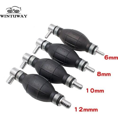 Motorcycle Rubber Aluminum Spherical Hand Fuel Pump Line Diesel Gasoline Primer Bulb for Engine Petrol Tank Connection Rod