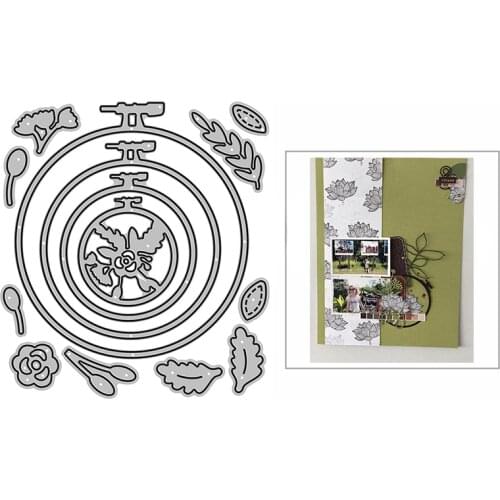 New Flower Circle Embroidery Craft Embossing Mold 2021 Metal Cutting Dies for Decor Scrapbooking Album and Card Making No Stamps
