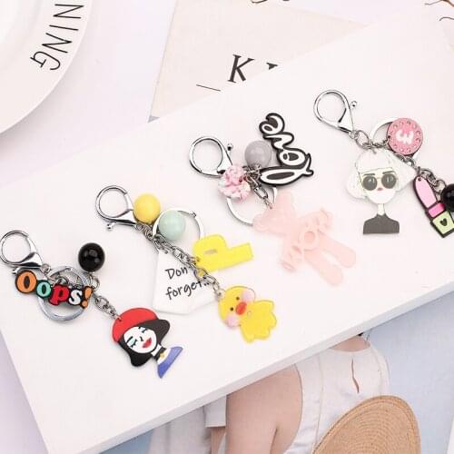 New Design Creative Key ring For Car Key chains DIY Key Ring Gift For Kids Resin Pendant Accessories Wholesale
