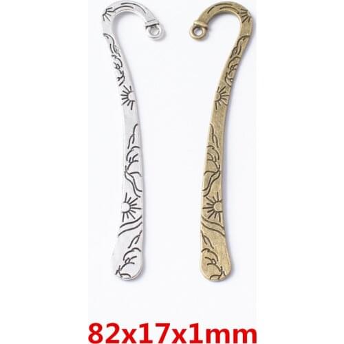 15 pieces of retro metal zinc alloy Bookmark pendant pendant for DIY handmade jewelry necklace making 6703