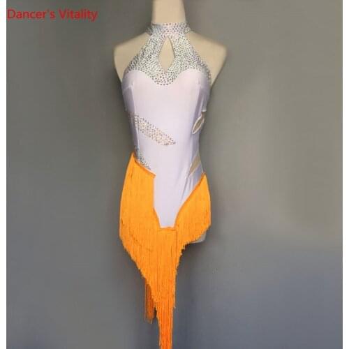Professional Adult Latin Dance Dress for Women Girls Ballroom Dance Competition Performance Dresses Kids Waltz Tango Costumes