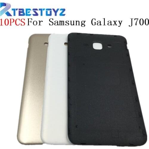 RTBESTOYZ 10PCS/Lot For Samsung Galaxy J7 J700 Battery Door Housing Cover Case For Samsung J7 J700F Battery Cover Shell
