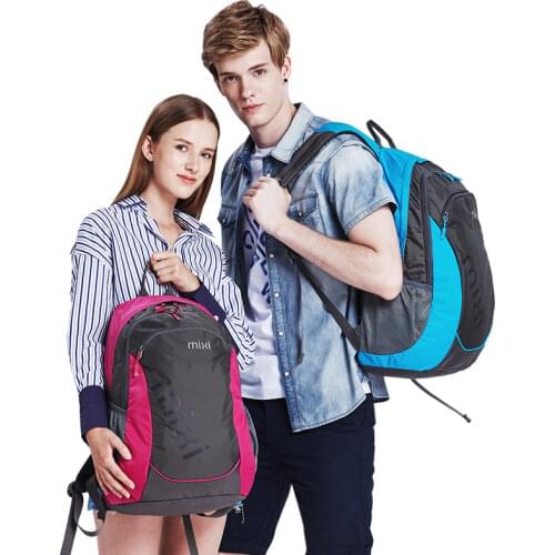 Mixi Ergonomic Design Men Women Travel Backpack Big Capacity Light Weight Breathable Back Waterproof Nylon 18 20 21 Inch