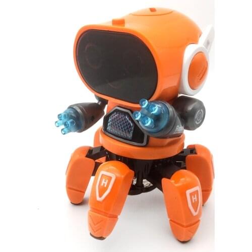 Dancing Robot Electronic Funny 6 claws Walking Robot Pets Music LED Light Cute Educational Toys For Children Gifts
