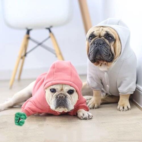 French Bulldog Sweatshirt Hoodie Sport Sweater Winter Warm Coat Jacket Pet Dog Clothes Teddy Small Medium Dogs Pug Costume KLC18
