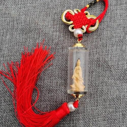 Taoist supplies, fox fairy empress car pendant, Taoist crafts, gold, mini fox Fairy Pendant