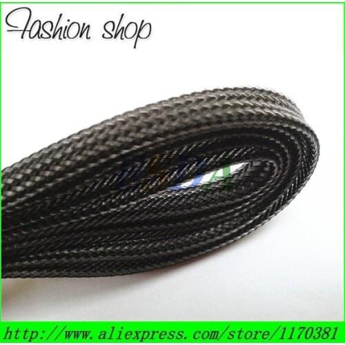 10M/ Lot 6mm Carbon High Tensile Cut and Abrasion Resistant Expandable Braided Sleeving