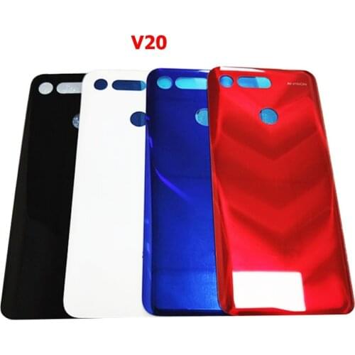 10Pcs/Lot Back Glass Battery Cover Rear Door Housing Case Replacement Parts With Camera Lens For Honor View 20 V20