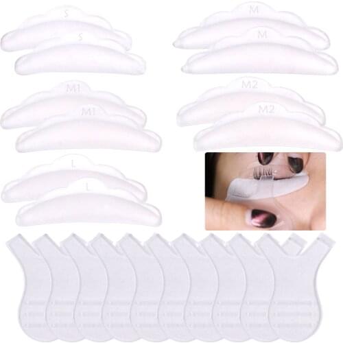 10 Pcs Lash Lift Brush Y Shape Comb Eyelash Brush and 5Pairs Silicone Eyelash Curler Pad Lash Lift Curl Eye Lash Applicator Tool