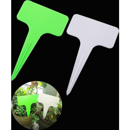 Plant T Tags 10cm Plastic PVC Labels For Flower Pots Markers Sign Tags Herbs Plant Garden Tools Supplies
