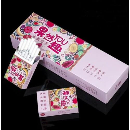 10 packs, Fruity cigarette a thick branch and a thin branch of mint aroma overflowing to kick the smoking