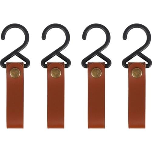 4Pcs Outdoor Camping Hooks PU Rack Hook Portable Wind Rope Pot Hanging Buckle for Outdoor Camping Hiking