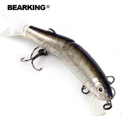 Bearking brand 1PCS Minnow Fishing Lure Laser Hard Artificial Bait 3D Eyes 11.3cm 13.7g Fishing Wobblers Crankbait Minnows