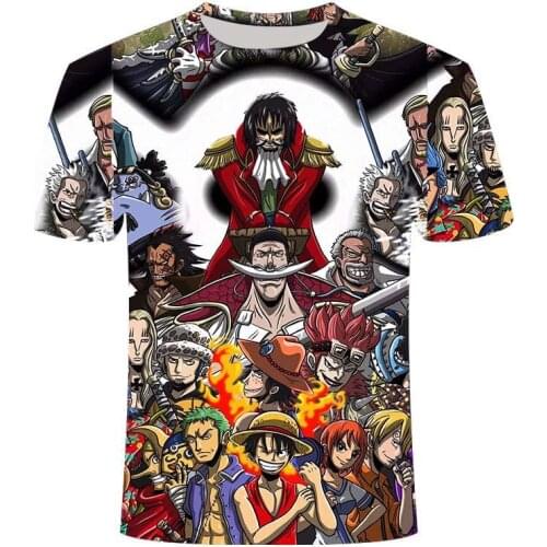 Japanese 3d anime one pieces mens t-shirt Summer comfortable boutique manga graphic t-shirt for men kids anime top clothing