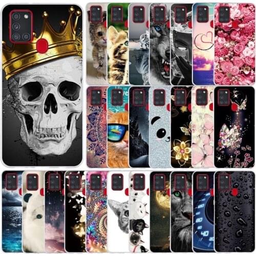 For Samsung Galaxy A21S Case Silicone Back Cute Cartoon Soft TPU Capa Funda Cover For Samsung A21S A 21S Case Covers Etui
