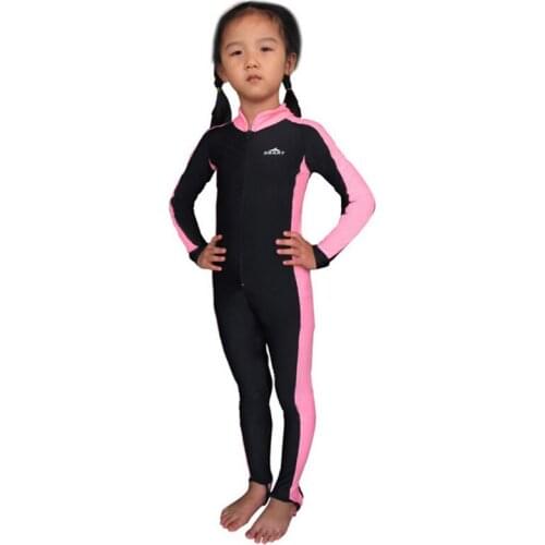 Kids Swimsuit Sun Protective Diving Suit For Boys Girls elasticity Wetsuit for Children Solid Kids UPF50+ Full Body Diving Suits