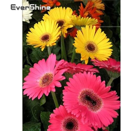 Evershine Diamond Embroidery Flowers Full Square 5D DIY Diamond Painting Cross Stitch Floral Diamond Mosaic Painting Wall Decor