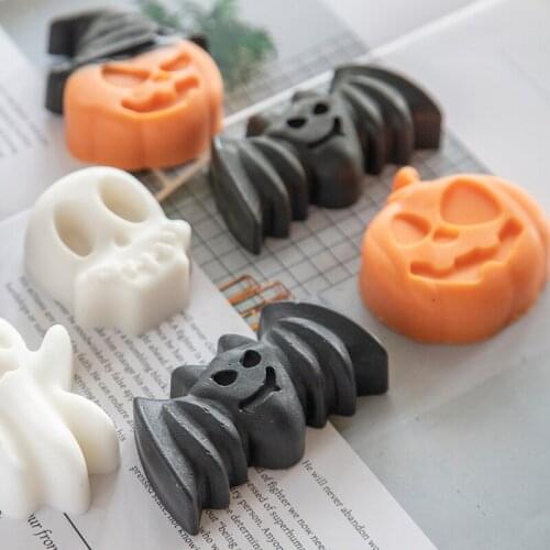 Halloween Handmade Soap Candle mold pumpkin shape for fondant cake decorations aroma Soap moulds