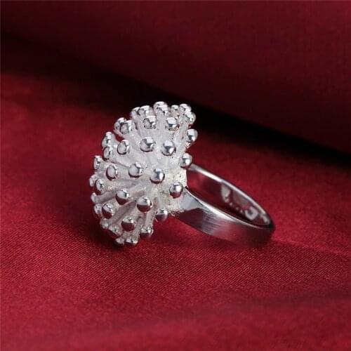 New Style 925 Sterling Silver Firework Ring Female Fashion Wedding Engagement Party Gift Charm Jewelry Gift